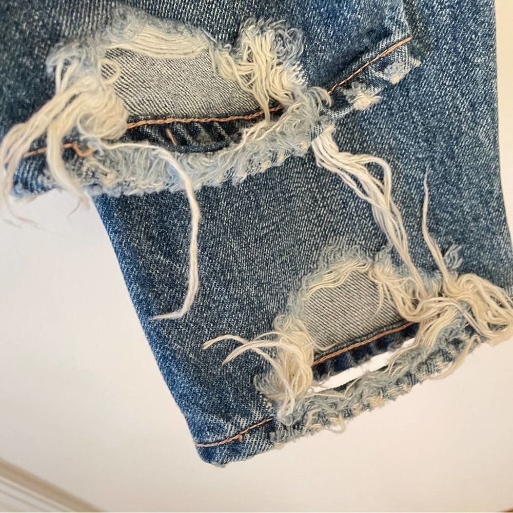 Moussy Vintage Denim High-rise Marshall Boyfriend Distressed Jean 100% Cotton 25 - Picture 8 of 12